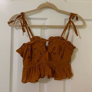 Free People burnt orange crop